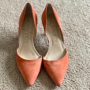 Sole society peach heels